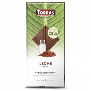 Torras-Chocolat au lait stévia Torras 100 g- Torras