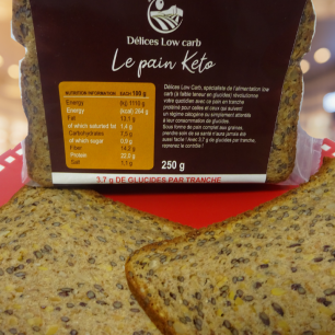 Keto bread slices 250 g - Buy online | Délices Low Carb