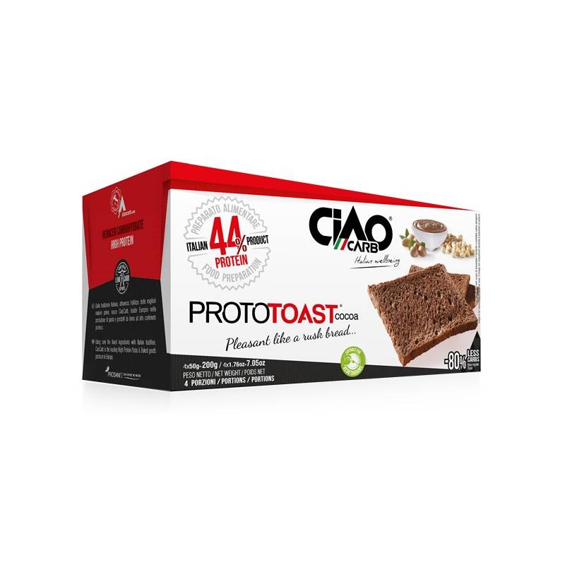 ProtoToast chocolat 4x50 g CiaoCarb